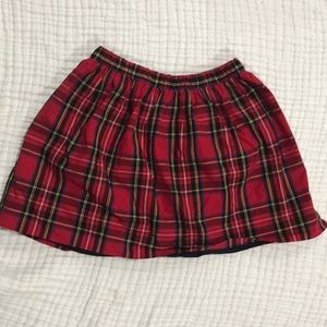 Crew Cuts holiday plaid skirt size 4-5